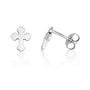 Budded Cross Stud Earrings in 925 Sterling Silver by Marina Jewelry