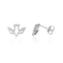 Dove outline stud earrings in 925 sterling silver by Marina Jewelry