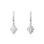 Ornate Miraculous Medal Drop Earrings in 925 Sterling Silver – back view
