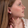 Dove Stud Earrings in 925 Sterling Silver – shown worn