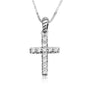 Cubic Zirconia Cross Pendant Necklace in 925 Sterling Silver