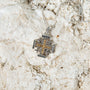 Twisted Rope Two-Tone Jerusalem Cross Pendant Necklace in 925 Sterling Silver, Oxidized – flat lay