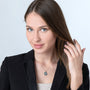 Dove Pendant Necklace in 925 Sterling Silver with Eilat Stone – shown worn