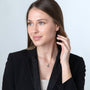 Pave Dove Pendant Necklace in 925 Sterling Silver – shown worn