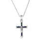 Eilat stone crucifix pendant necklace in 925 sterling silver by Marina Jewelry