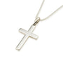 Milgrain cross pendant necklace in 925 sterling silver by Marina Jewelry