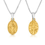 Miraculous Medal Pendant Necklace, Small Oval, Gold-Plated 925 Sterling Silver