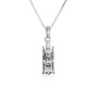 Virgin and Child Statue Pendant Necklace in 925 Sterling Silver, view 2 by Marina Jewelry