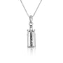 Virgin and Child Statue Pendant Necklace in 925 Sterling Silver, view 3 by Marina Jewelry