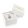 Jerusalem Cross Pendant Necklace in 925 Sterling Silver, Blue Enamel – gift box
