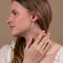 Dove Drop Earrings in 925 Sterling Silver – shown worn