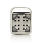 Jerusalem Cross Square Bead Charm in 925 Sterling Silver, view 2 by Marina Jewelry