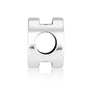 Jerusalem Cross Round Bead Charm in 925 Sterling Silver, view 4 by Marina Jewelry