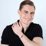 Jerusalem Cross Bead Charm in 925 Sterling Silver with Red Enamel, view 7 by Marina Jewelry