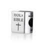 Holy Bible bead charm with cross in 925 sterling silver by Marina Jewelry