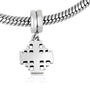 Jerusalem Cross Hanging Charm in 925 Sterling Silver, Polished, view 4 by Marina Jewelry