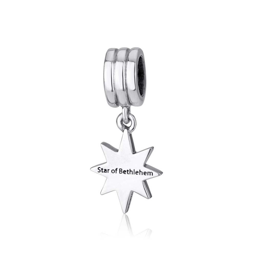 Star of Bethlehem hanging charm in sterling silver by Marina Jewelry