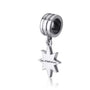 Star of Bethlehem Hanging Charm in 925 Sterling Silver, view 2 by Marina Jewelry