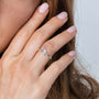 Dove Ring in 925 Sterling Silver, Textured – shown worn