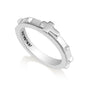 Jerusalem cross cube-link rosary band ring in 925 sterling silver by Marina Jewelry