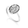 Slim Miraculous Medal ring in 925 sterling silver by Marina Jewelry