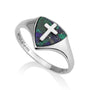 Eilat Stone Shield Signet Ring, Sterling Silver