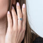 Eilat Stone Shield Signet Ring, Sterling Silver – shown worn