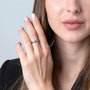 Hanging Cross Ring in 925 Sterling Silver, Protect & Keep You – shown worn