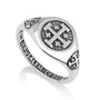 Oxidized Jerusalem Cross Ring in 925 Sterling Silver by Marina Jewelry