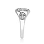 Jerusalem Cross Ring in 925 Sterling Silver, Oxidized – side view