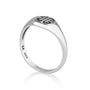 Jerusalem Cross Signet Purity Ring in 925 Sterling Silver, Oxidized