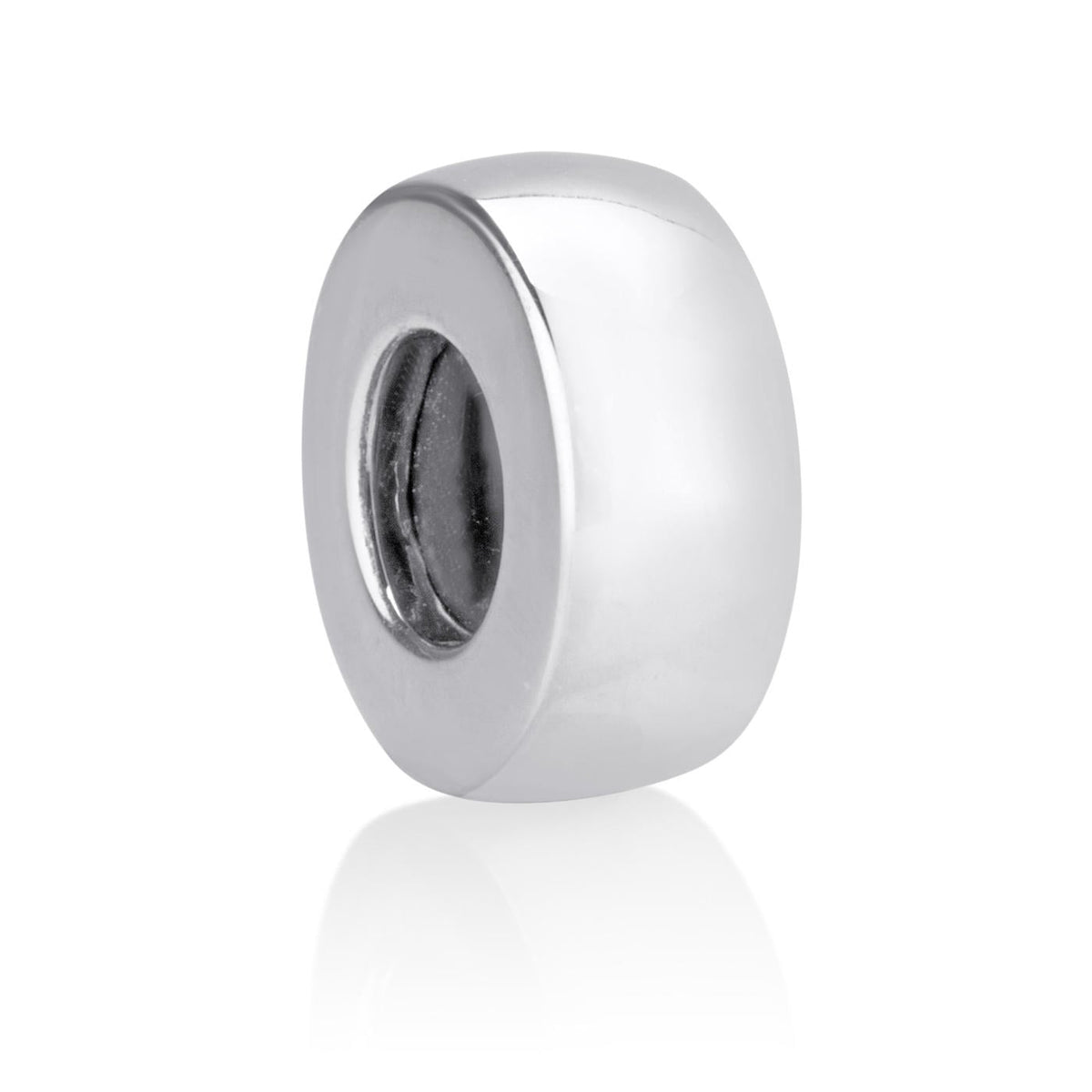 Plain Stopper Charm in 925 Sterling Silver by Marina Jewelry