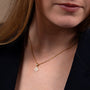 Small Jerusalem Cross Pendant in 14K Gold, Pavé Cubic Zirconia, view 2 by Marina Jewelry