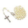 Mother of Pearl Glass Rosary with Crucifix