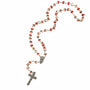 Floral Ceramic Bead Rosary with Virgin Mary Medallion and Crucifix