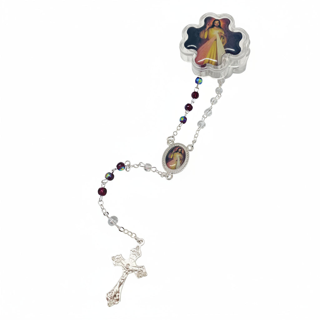 Divine Mercy Rosary with Image Medallion and Crucifix