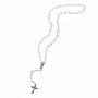 White Bead Rosary with Communion Chalice Bead and Crucifix