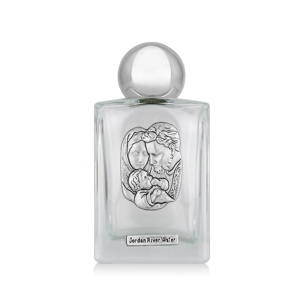 Holy Family Rectangular Holy Water Bottle with Jordan River Water by Marina Jewelry