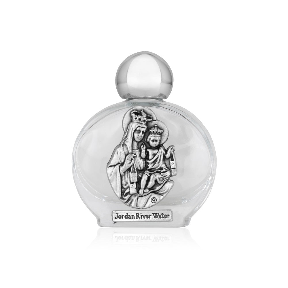 Our Lady of Mount Carmel Holy Water Bottle with Jordan River Water by Marina Jewelry