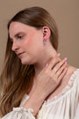 Marcasite Cross Drop Earrings in 925 Sterling Silver – shown worn