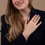 Marcasite Cross Ring, Oxidized Sterling Silver – shown worn