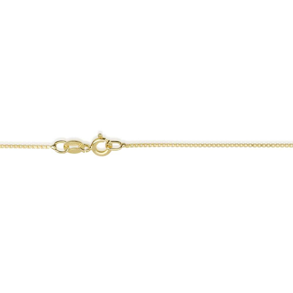 Gold-plated 925 sterling silver box chain with spring ring clasp, included with Marina gold-plated pendants